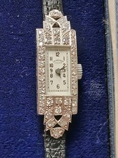 Platinum and Diamond ART DECO Ladies Cocktail Watch