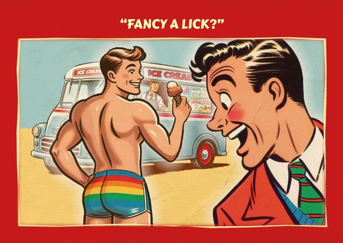 Gay postcard inspired - , by
