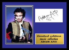 ADAM ANT    SIGNED  FRAMED 166