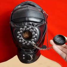 PU Leather Head Harness Mask