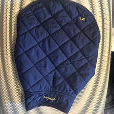 Jules Navy Quilted Dog Coat Size Small