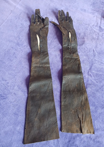 Gloves kid leather - , evening