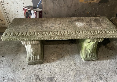 Concrete garden bench - garden,