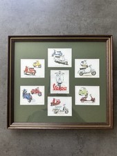 Lambretta & Vespa Framed A Series Collector Cards.