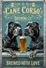Cane Corso Brewing Co Metal Sign, Cane Corso  Sign, Beer Plaque, Bar Sign