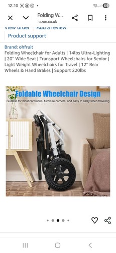 Folding wheelchair for adults - for,