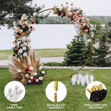 Monster Shop Wedding Moongate Arch Gold 2m/ 200cm Arbour Customer Return UVG