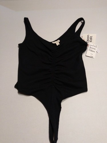 Open edit body shirt - edit, black