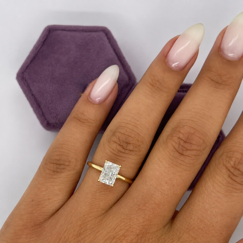 14k yellow gold diamond ring - 14k,