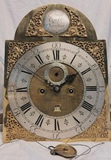 London c.18thC Brass dial 5 pillar Longcase clock movement signed Edward East