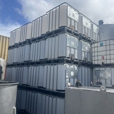 IBC 1000 Litre Plastic Water Container with Cage. Single use Ex Food Industry