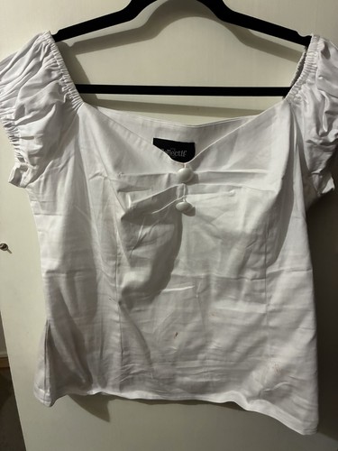 Collectif white square neck - white,