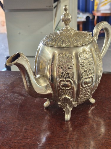 Moroccan silver plated teapot - moroccan,