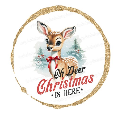 Vintage christmas deer - deer, cake