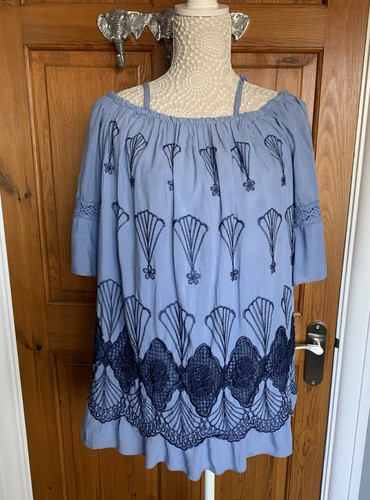 Ladies embroidered lace top - ladies,