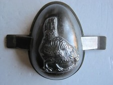 Vintage tin half chocolate egg mould - Chicken - Letang No.3958 130 mm c1930