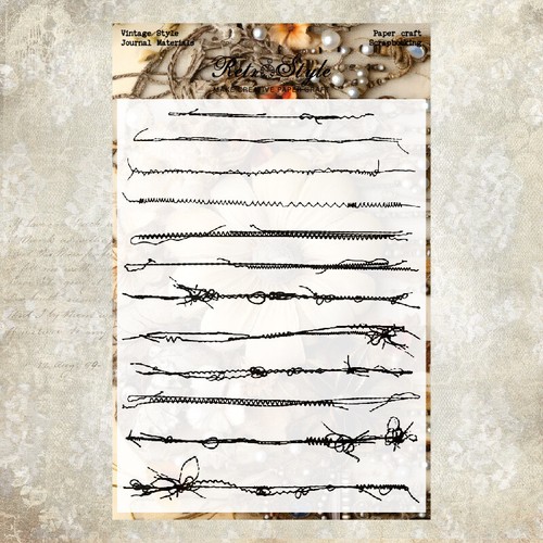 Retro postmark plants clear - postmark,