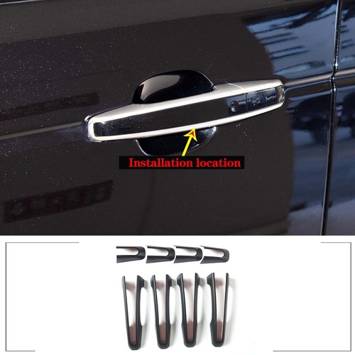 Matte black door handle - black,
