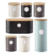 Metal storage tins bread bin - metal,