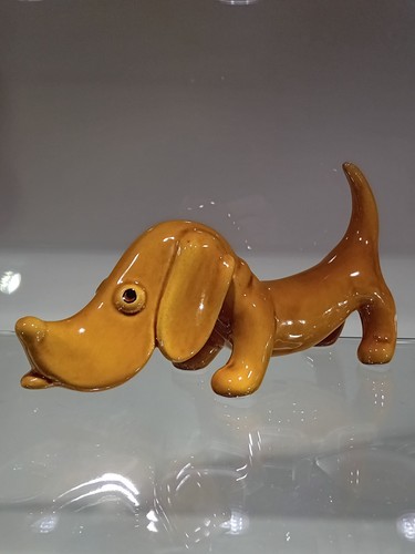 Trentham pottery dachshund - pottery,