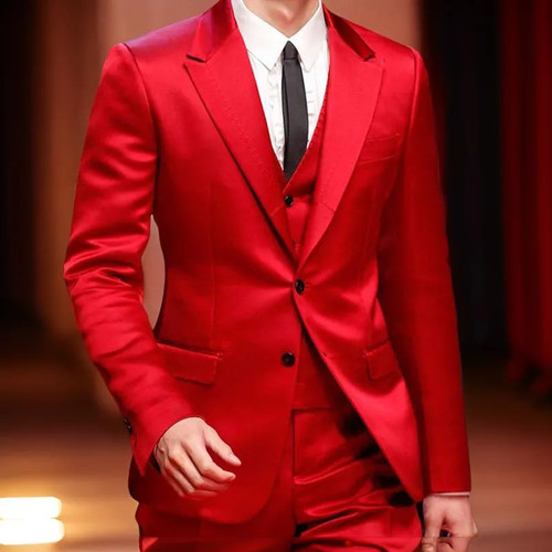 Red wedding tuxedo - tuxedo, workwear