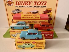 Dinky Models. Anglia & 2 x Herald in Excellent Restorations In Repro Boxes. 