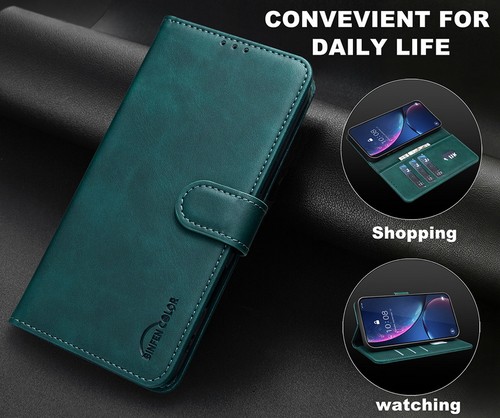 Magnetic leather wallet - magnetic,