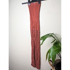 Girls Kids M&S Red Tights And Grey Hearts 9-10 Years