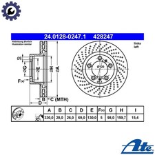 2x BRAKE DISC 24.0128-0247.1