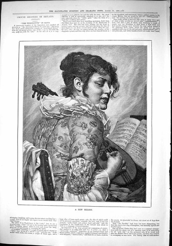 Original old antique print - old,