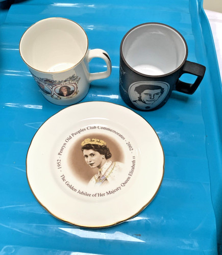 Two royal commemorative mugs - royal, &