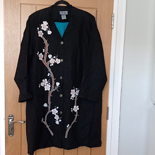 Indigo moon black - black, floral