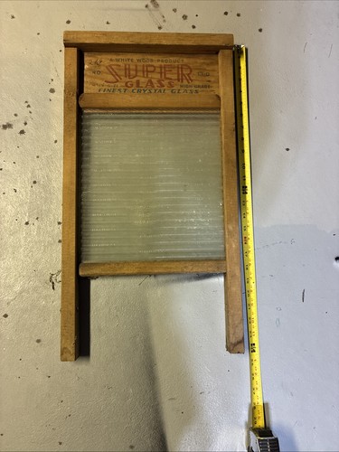 Vintage glass wash board - wash,