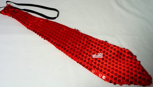 Sequin tie red - tie, glitter