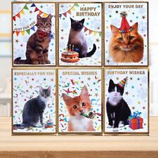 Cute Cats & Kittens Birthday Cards Animals Pets Female Male Greeting Cards