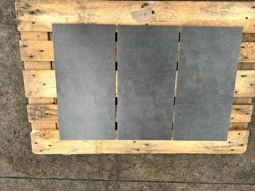 Dark grey matt porcelain tiles - dark,