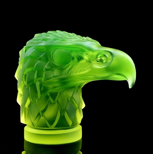 Uranium glass head eagle - head, '