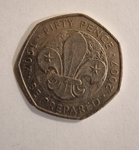 Rare 50p 2007 boy scouts - rare,