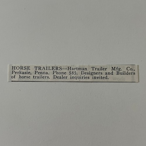 Hartman trailer mfg horse - hartman,