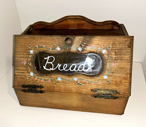 Wood bread bin - bread,