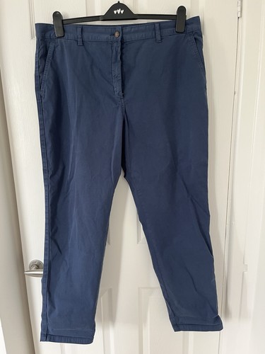Navy chinos 18long - m&s,