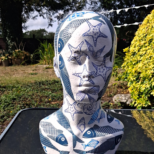 Nautical male head bust - male,