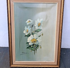 Vintage Framed Floral Oil