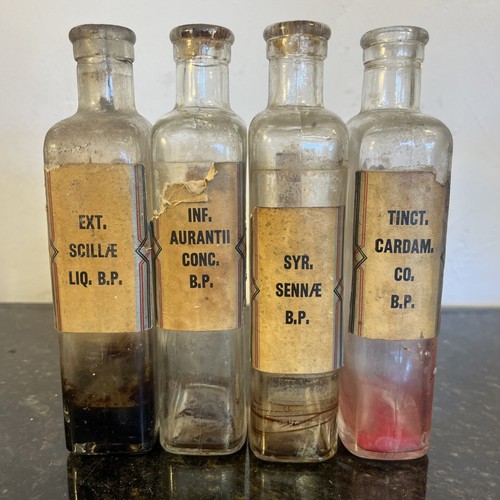 Antique chemist bottles - antique,