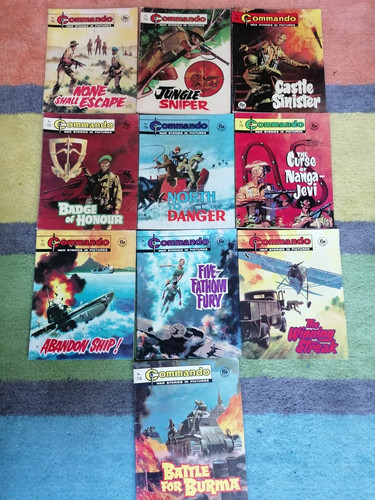 Vintage commando war comics - 10,