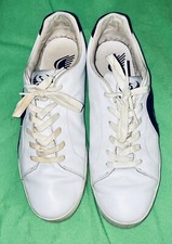 $379 EVISU "MANIACS 1 STYLE BUDDHA LOW CHENILLE SEAGULL LEATHER SNEAKERS 11/12