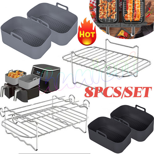 8pcs air fryer rack grills - rack, &