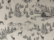 Alpine Stag Toile  Fabric