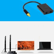 For Toslink 1 to 2 Splitter Optical Fiber Converter Adapter Cable Digital Audio