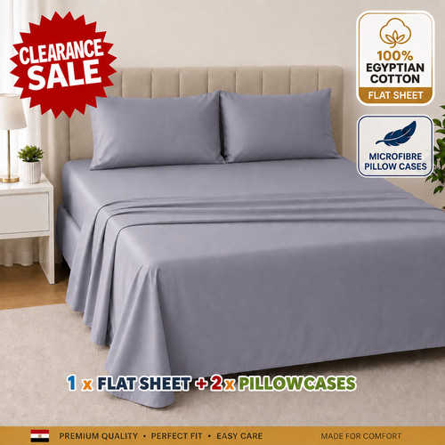 Flat sheets with pillowcases - flat,
